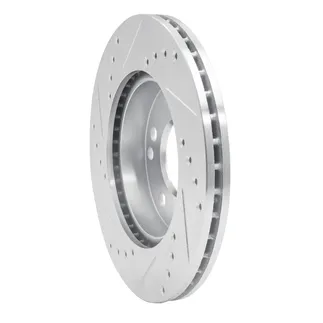 R1 Concepts EDZ-63012R Brake Rotor Drilled and Slotted Silver